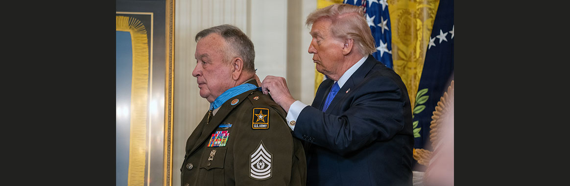 President Trump Awards Medal of Honor to Retired Guard Soldier